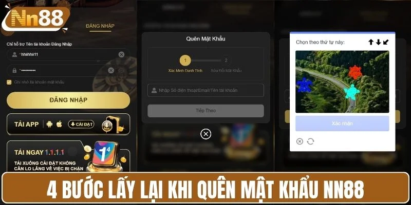 4 bước lấy lại khi quên mật khẩu NN88 nhanh gọn
